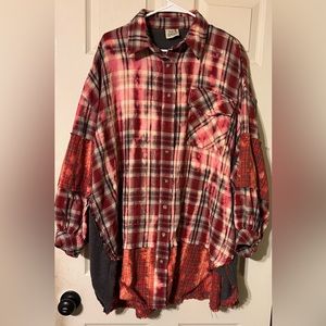Jaded Gypsy - Moonlight Rising Flannel - Red size xl
